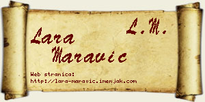 Lara Maravić vizit kartica